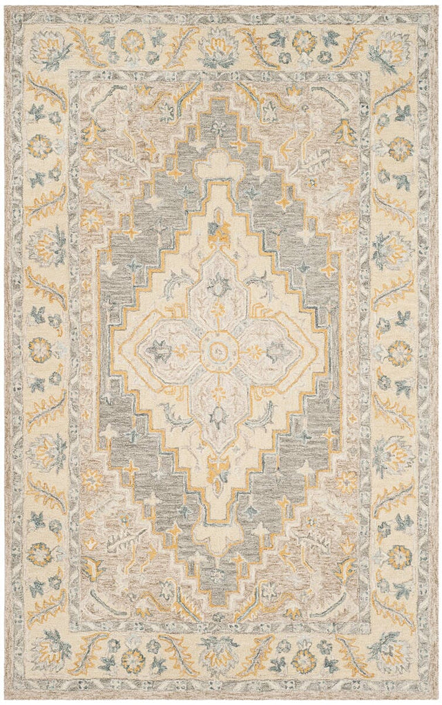 Safavieh Micro-Loop Mlp602B Beige / Grey Rugs.