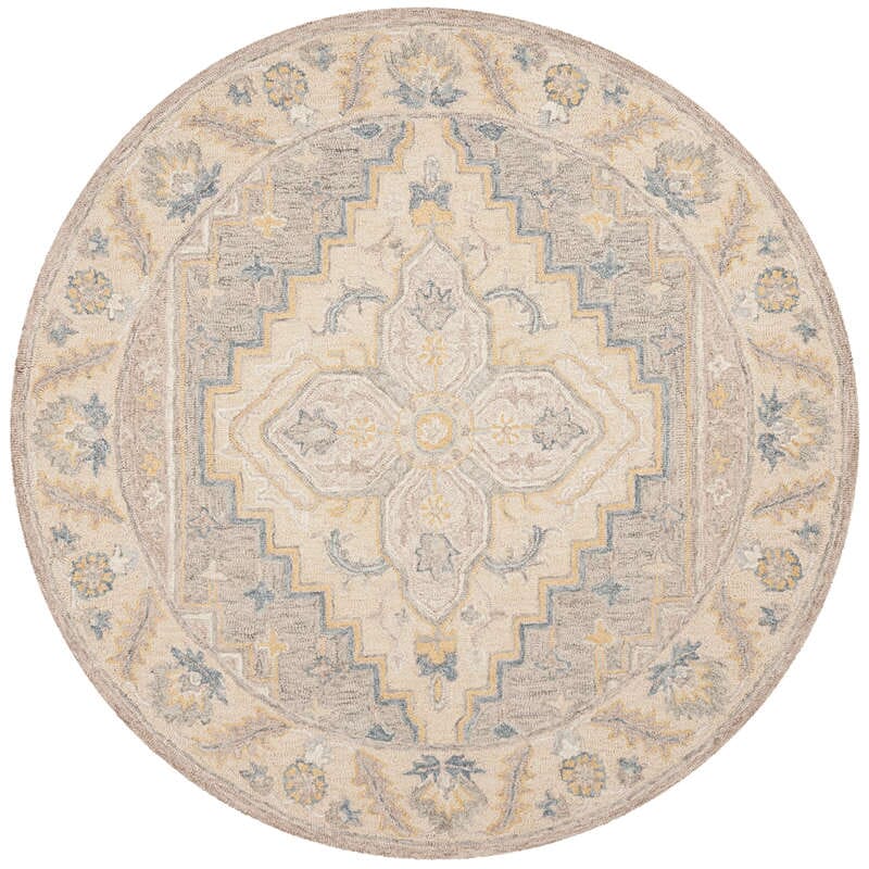 Safavieh Micro-Loop Mlp602B Beige / Grey Rugs.