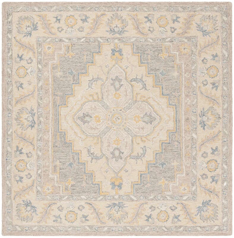 Safavieh Micro-Loop Mlp602B Beige / Grey Rugs.