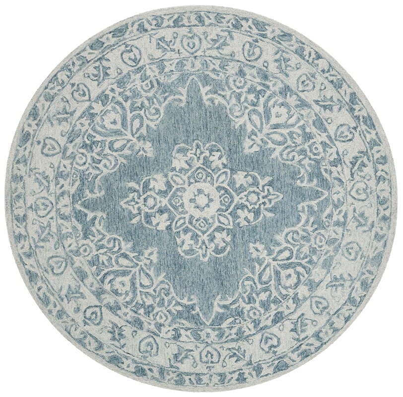 Safavieh Micro-Loop Mlp604M Blue / Light Blue Rugs.