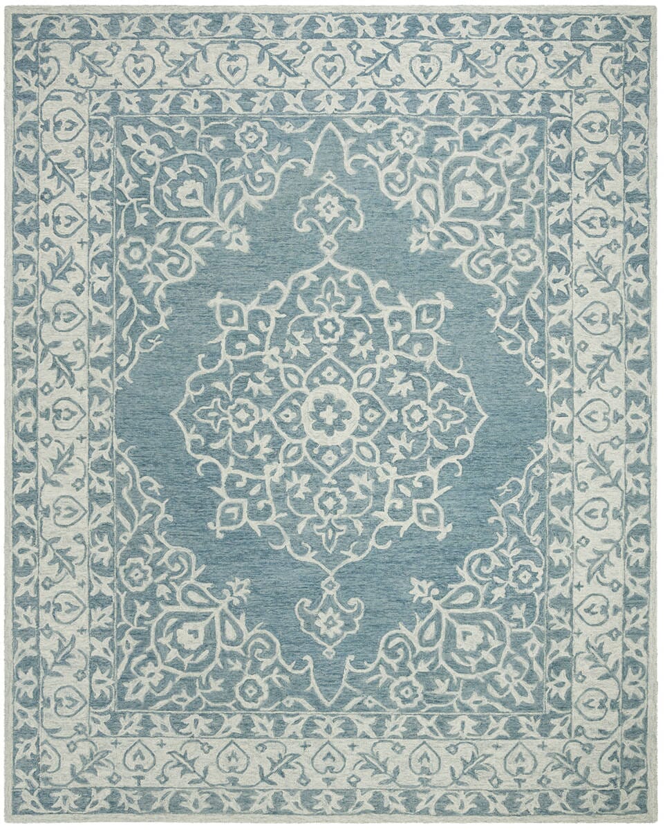 Safavieh Micro-Loop Mlp604M Blue / Light Blue Rugs.