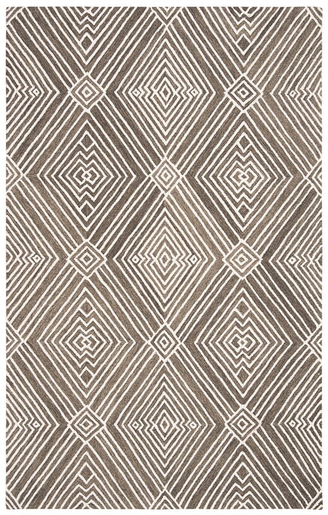 Safavieh Micro-Loop Mlp608F Dark Grey / Ivory Rugs.