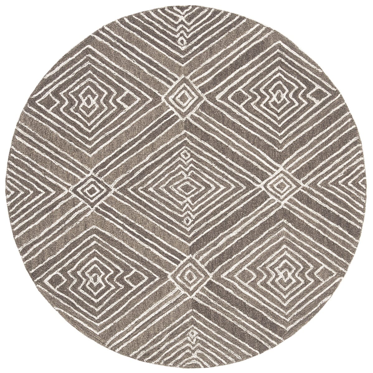 Safavieh Micro-Loop Mlp608F Dark Grey / Ivory Rugs.