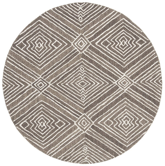 Safavieh Micro-Loop Mlp608F Dark Grey / Ivory Rugs.
