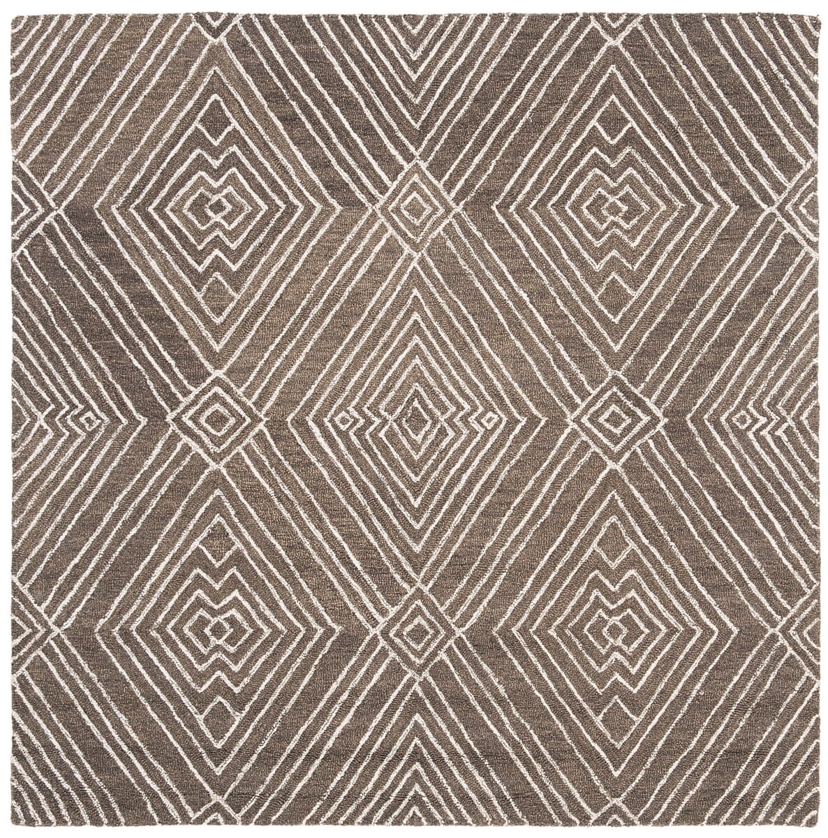Safavieh Micro-Loop Mlp608F Dark Grey / Ivory Rugs.