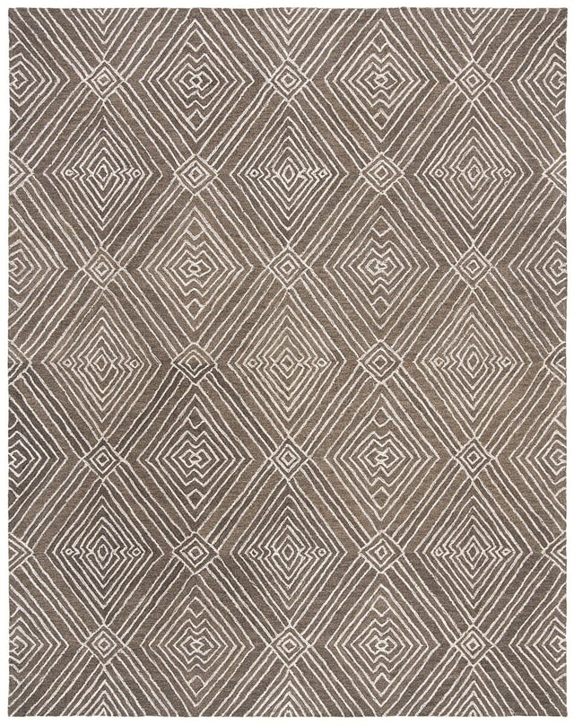Safavieh Micro-Loop Mlp608F Dark Grey / Ivory Rugs.