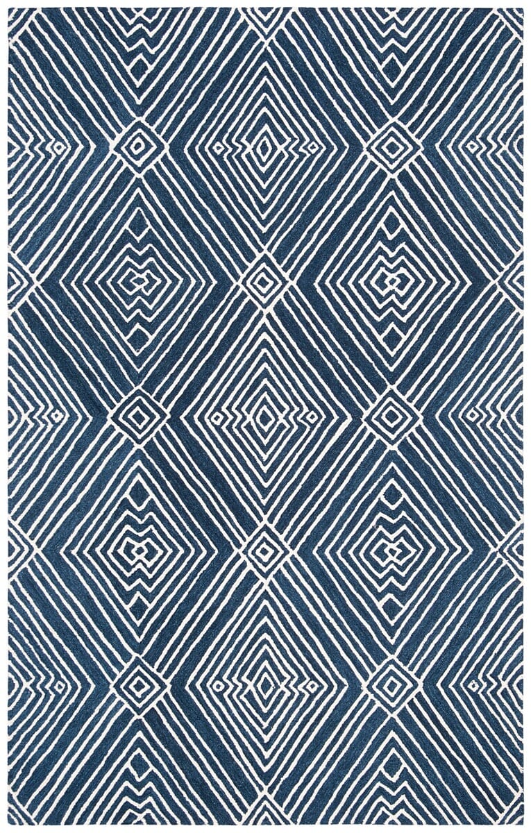 Safavieh Micro-Loop Mlp608N Navy / Ivory Rugs.