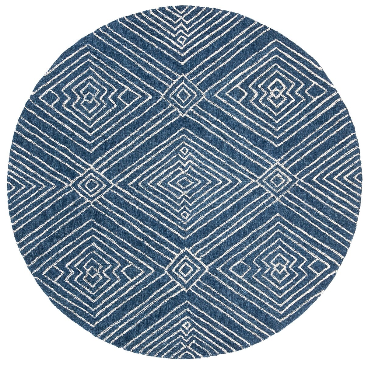 Safavieh Micro-Loop Mlp608N Navy / Ivory Rugs.