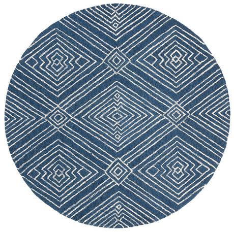 Safavieh Micro-Loop Mlp608N Navy / Ivory Rugs.