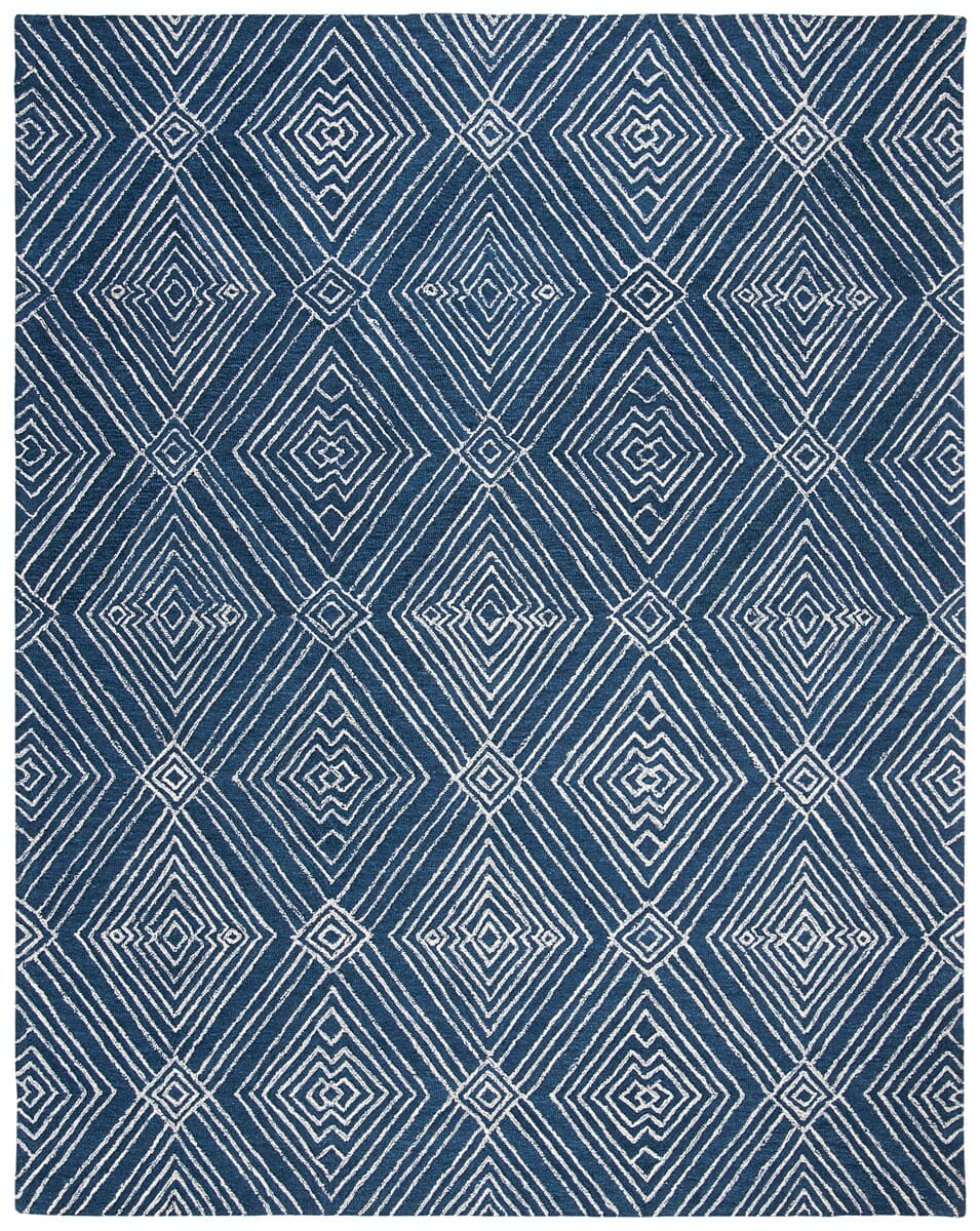 Safavieh Micro-Loop Mlp608N Navy / Ivory Rugs.