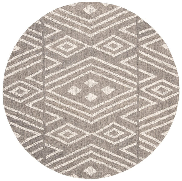Safavieh Micro-Loop Mlp609F Grey / Ivory Rugs.