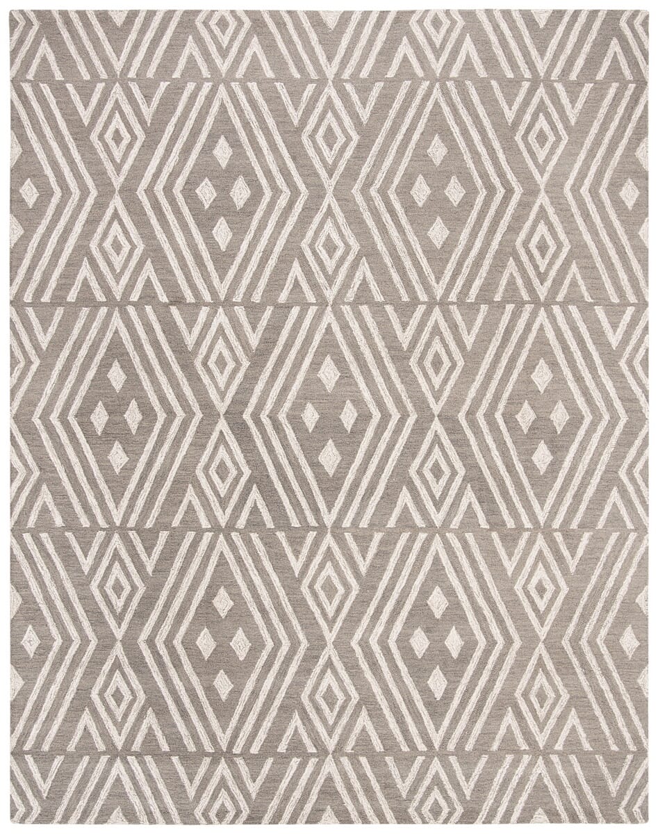 Safavieh Micro-Loop Mlp609F Grey / Ivory Rugs.