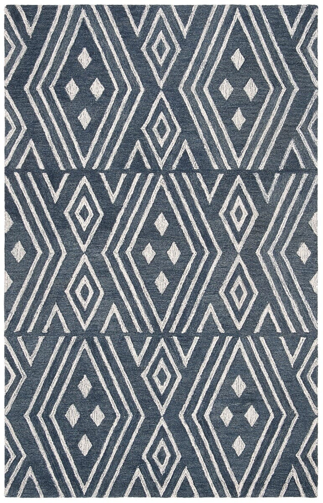 Safavieh Micro-Loop Mlp609N Navy / Blue Rugs.