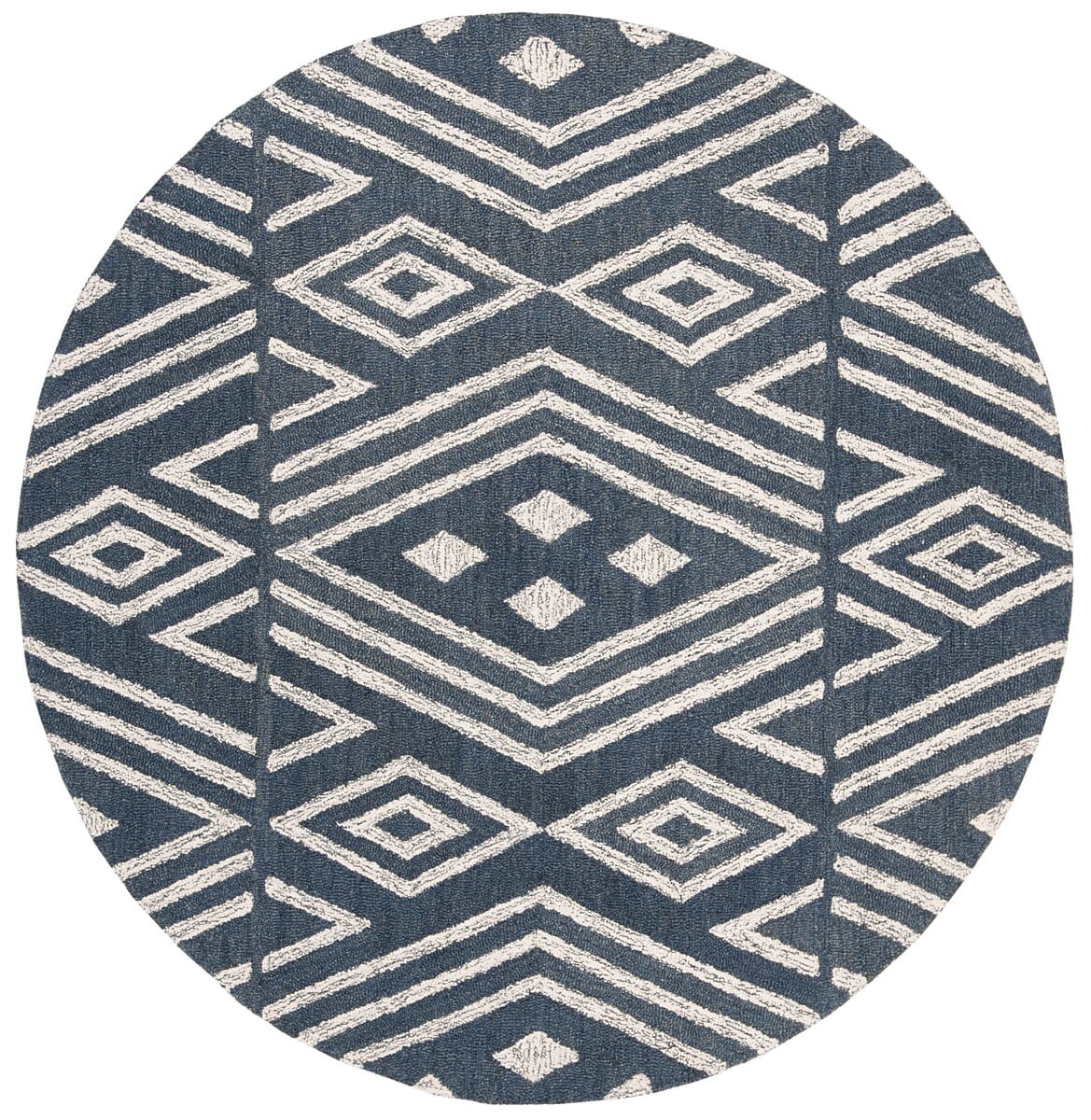 Safavieh Micro-Loop Mlp609N Navy / Blue Rugs.