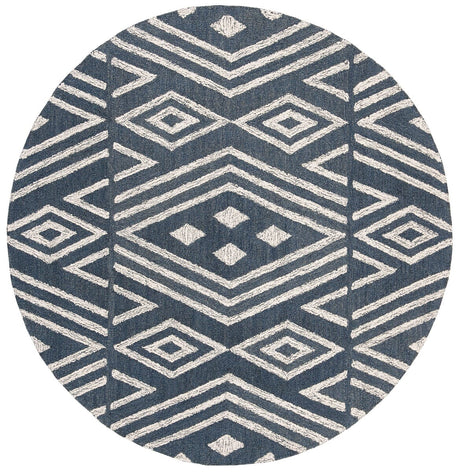 Safavieh Micro-Loop Mlp609N Navy / Blue Rugs.