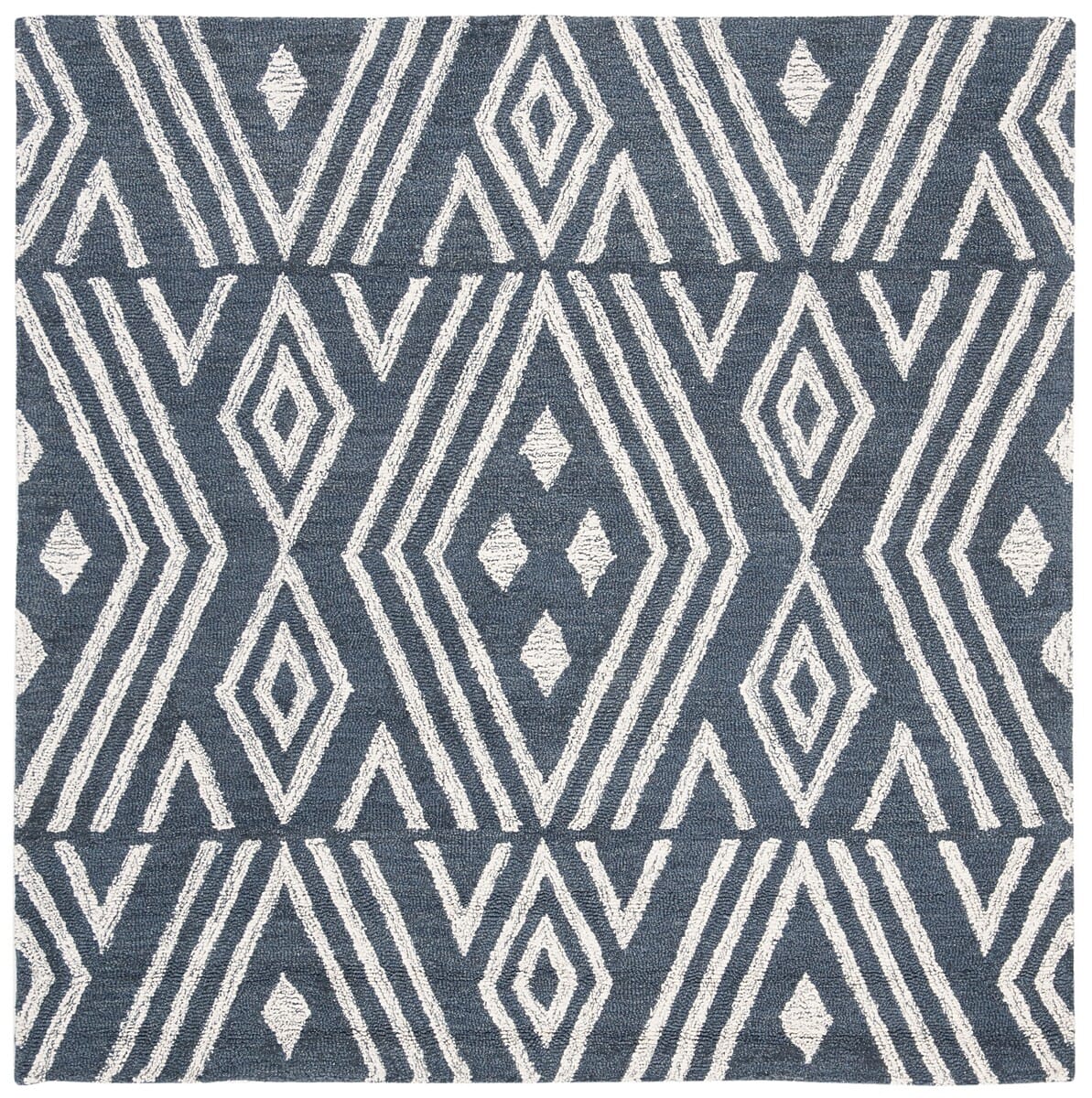 Safavieh Micro-Loop Mlp609N Navy / Blue Rugs.
