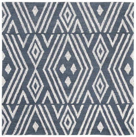 Safavieh Micro-Loop Mlp609N Navy / Blue Rugs.