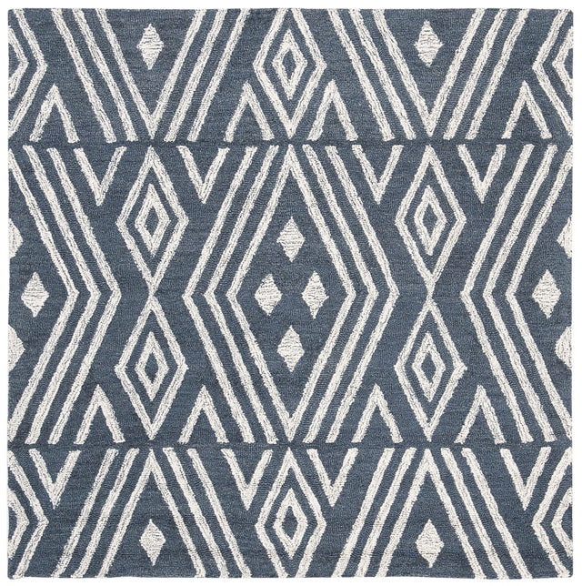 Safavieh Micro-Loop Mlp609N Navy / Blue Rugs.