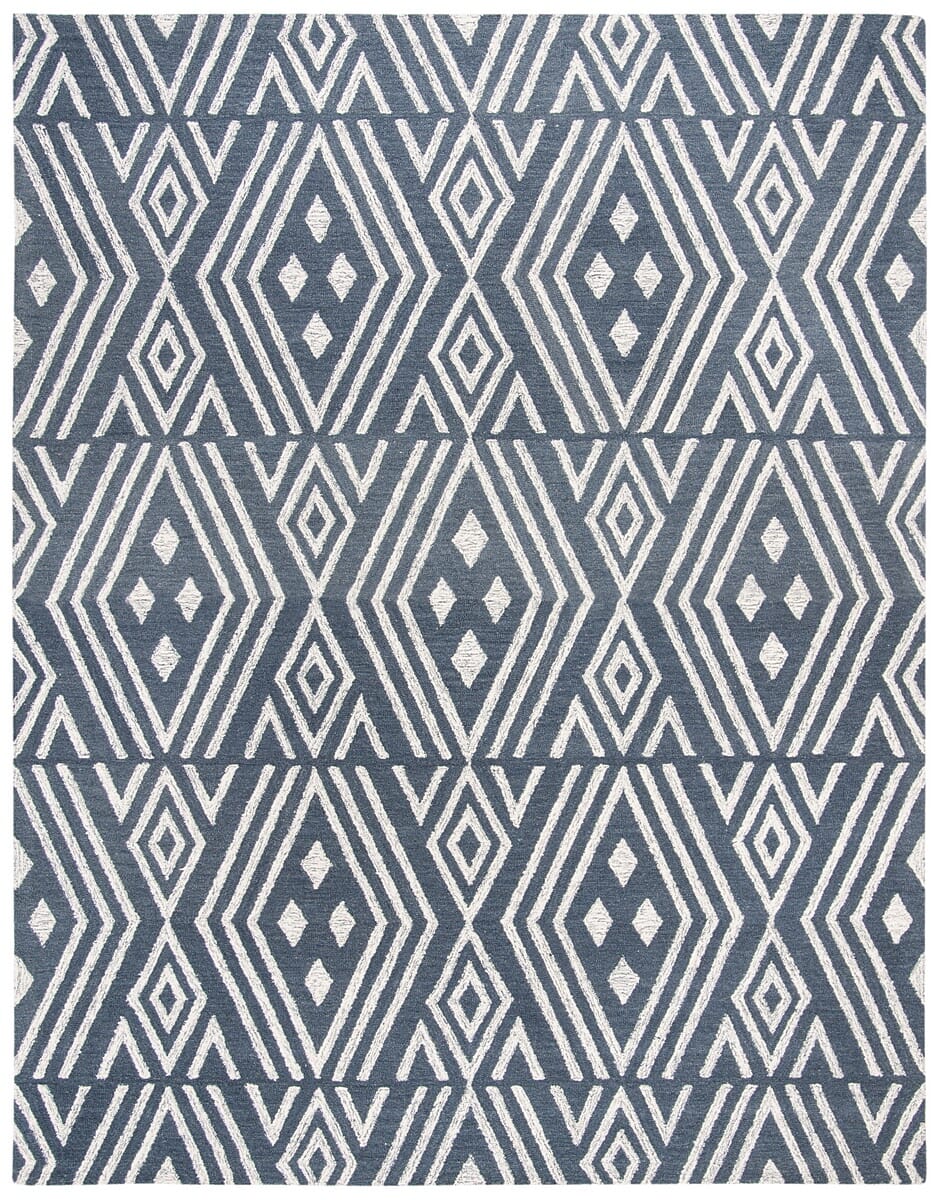Safavieh Micro-Loop Mlp609N Navy / Blue Rugs.