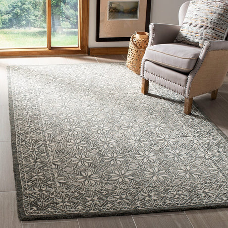 Safavieh Micro-Loop Mlp802M Blue / Ivory Rugs.