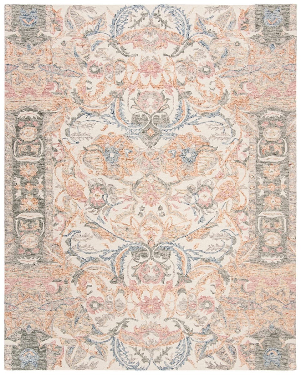 Safavieh Micro-Loop Mlp901M Ivory / Blue Rugs.