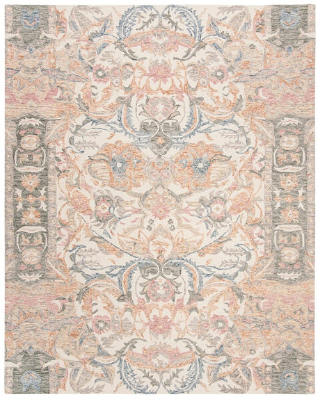 Safavieh Micro-Loop Mlp901M Ivory / Blue Rugs.