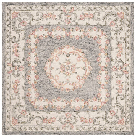Safavieh Micro-Loop Mlp903F Grey / Ivory Rugs.