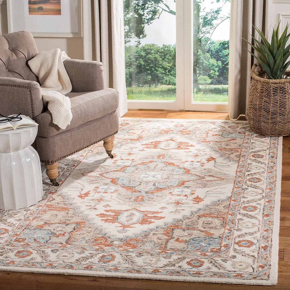 Safavieh Micro-Loop Mlp904A Ivory / Rust Rugs.