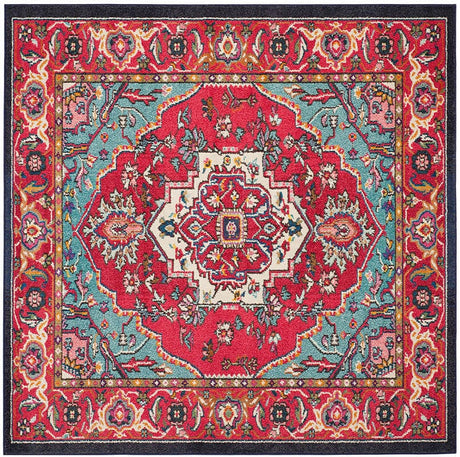 Safavieh Monaco Mnc207C Red / Turquoise Rugs.