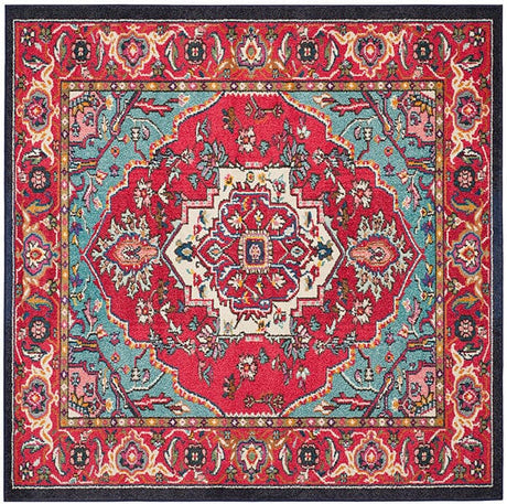 Safavieh Monaco Mnc207C Red / Turquoise Rugs.