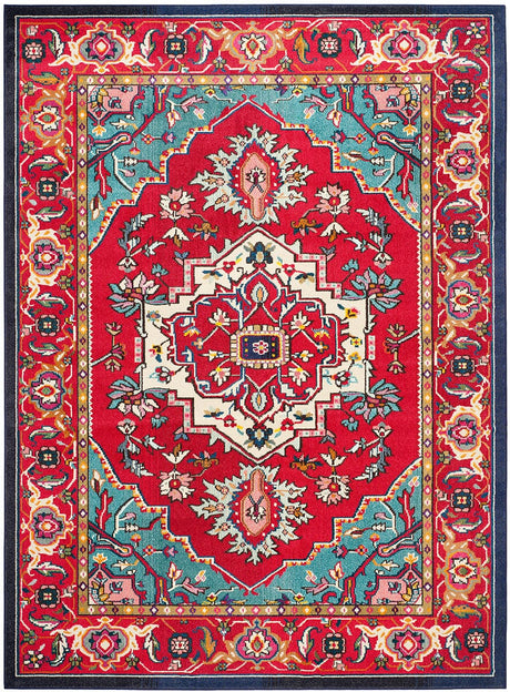 Safavieh Monaco Mnc207C Red / Turquoise Rugs.