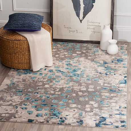 Safavieh Monaco Mnc225E Grey / Light Blue Rugs.