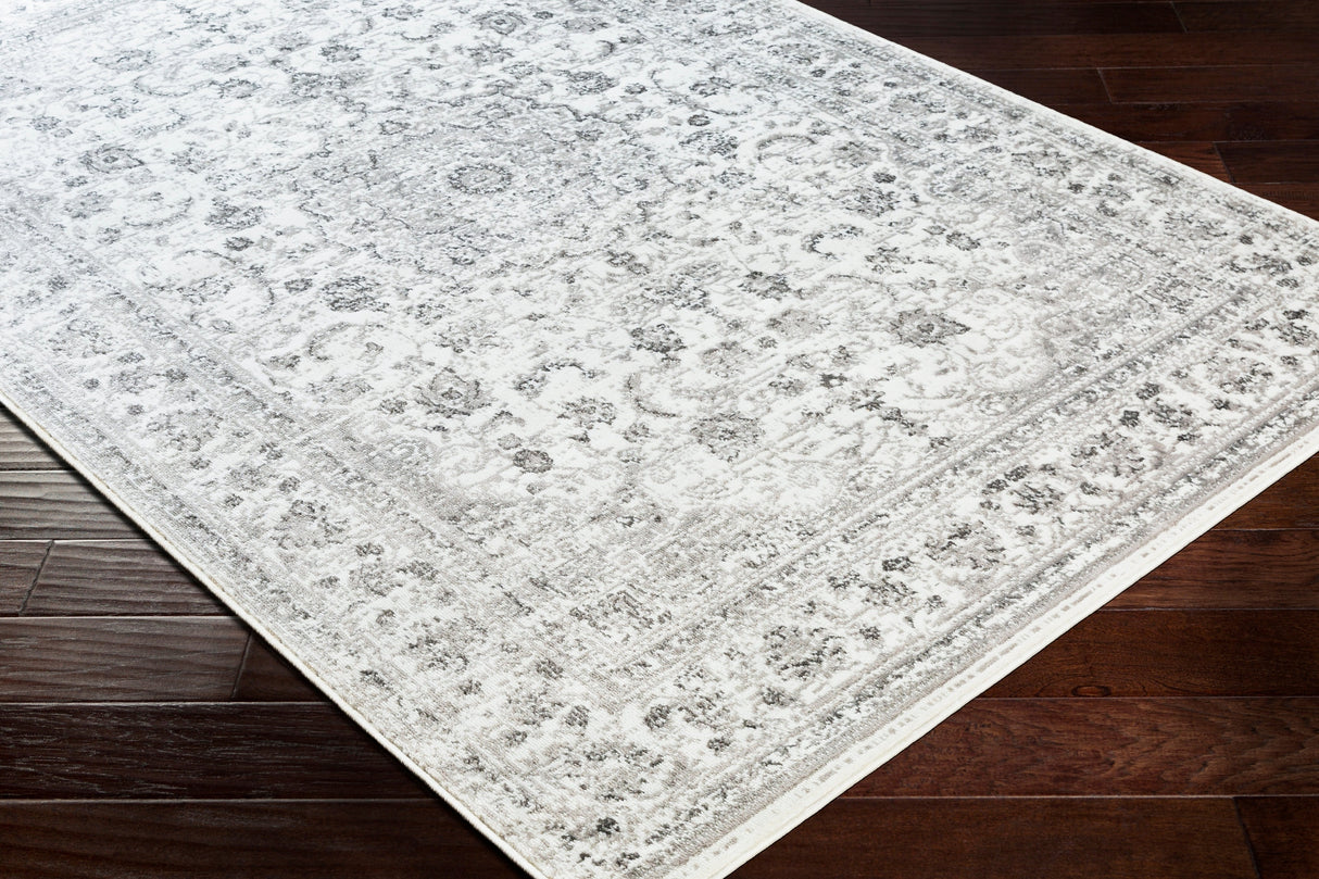 Surya Monte Carlo Mnc-2319 Light Gray, Charcoal, White Rugs.