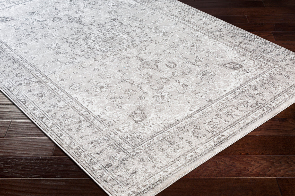 Surya Monte Carlo Mnc-2321 Light Gray, Charcoal, White Rugs.