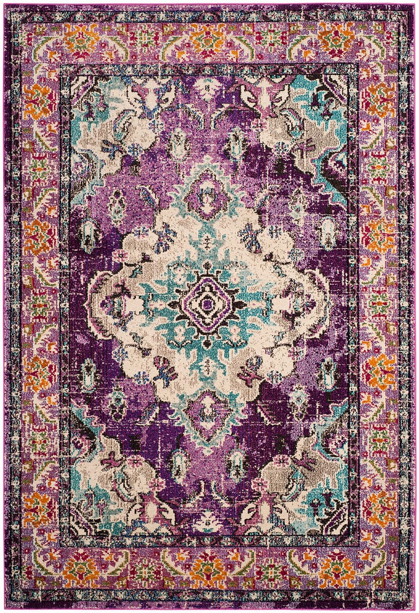 Safavieh Monaco Mnc243L Violet/Light Blue Rug.