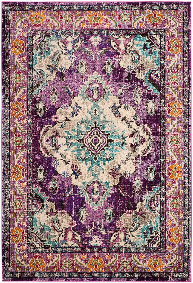 Safavieh Monaco Mnc243L Violet/Light Blue Rug.