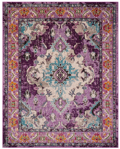 Safavieh Monaco Mnc243L Violet/Light Blue Rug.