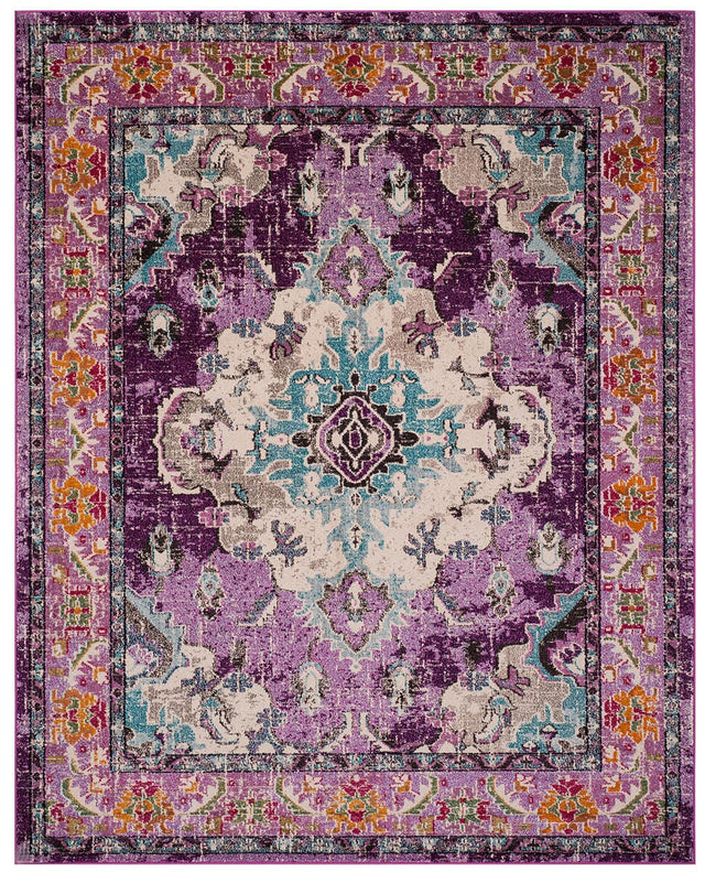 Safavieh Monaco Mnc243L Violet/Light Blue Rug.