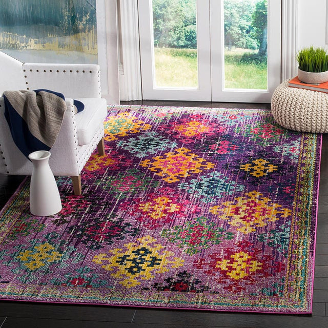 Safavieh Monaco Mnc244P Purple / Multi Rugs.