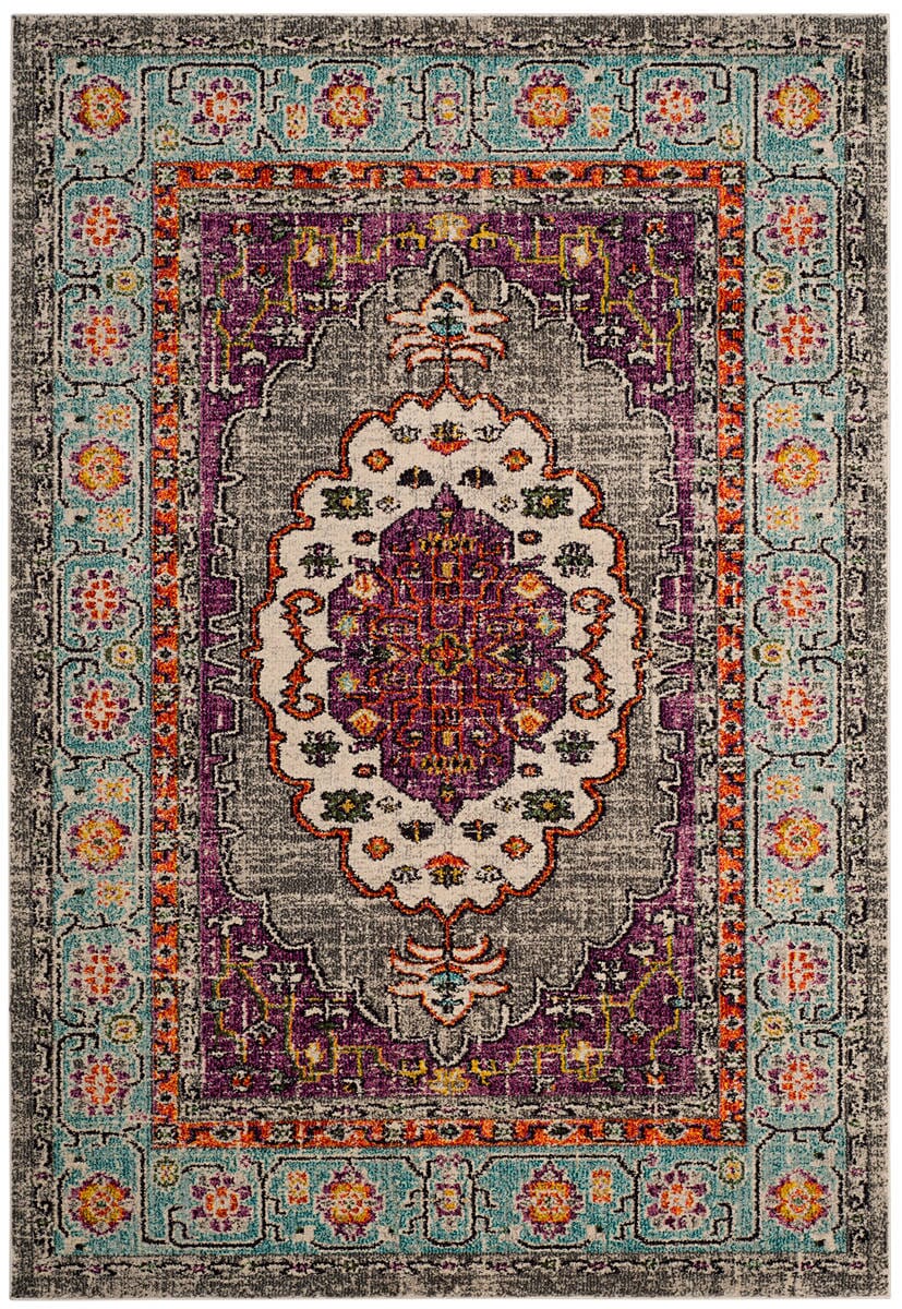 Safavieh Monaco Mnc246L Violet / Light Blue Rugs.