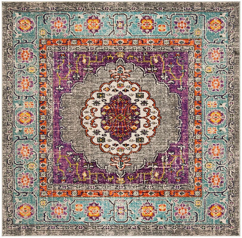 Safavieh Monaco Mnc246L Violet / Light Blue Rugs.