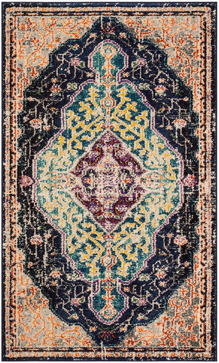 Safavieh Monaco Mnc249Z Black / Blue Rugs.