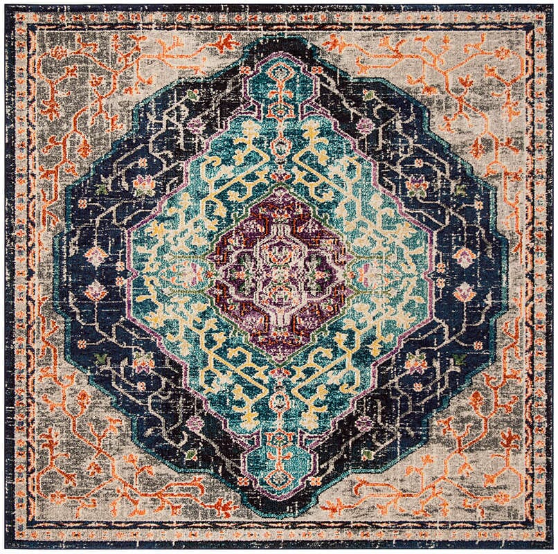 Safavieh Monaco Mnc249Z Black / Blue Rugs.