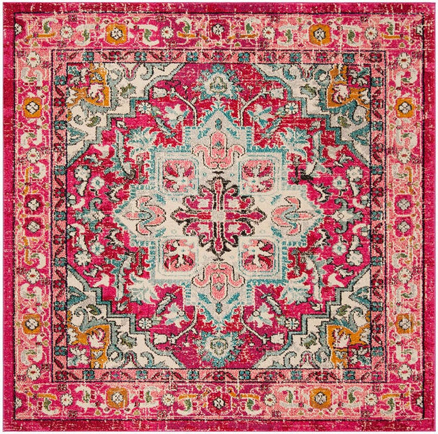 Safavieh Monaco Mnc250J Fuchsia / Light Blue Rugs.