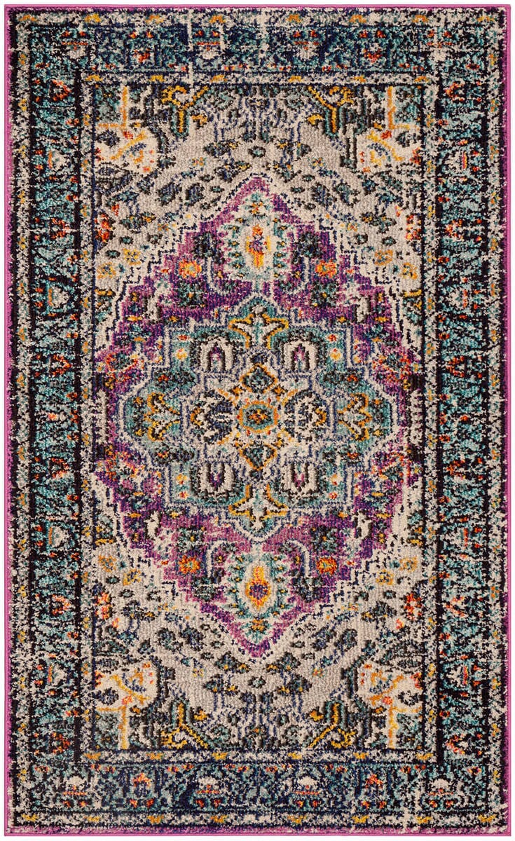 Safavieh Monaco Mnc251L Violet / Light Blue Rugs.