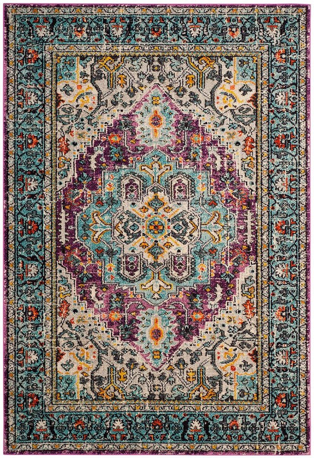 Safavieh Monaco Mnc251L Violet / Light Blue Rugs.
