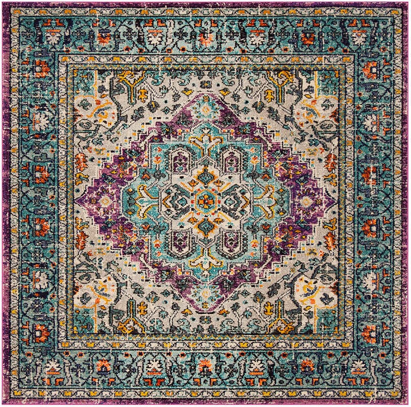 Safavieh Monaco Mnc251L Violet / Light Blue Rugs.