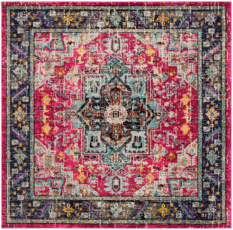 Safavieh Monaco Mnc253J Fuchsia / Grey Rugs.