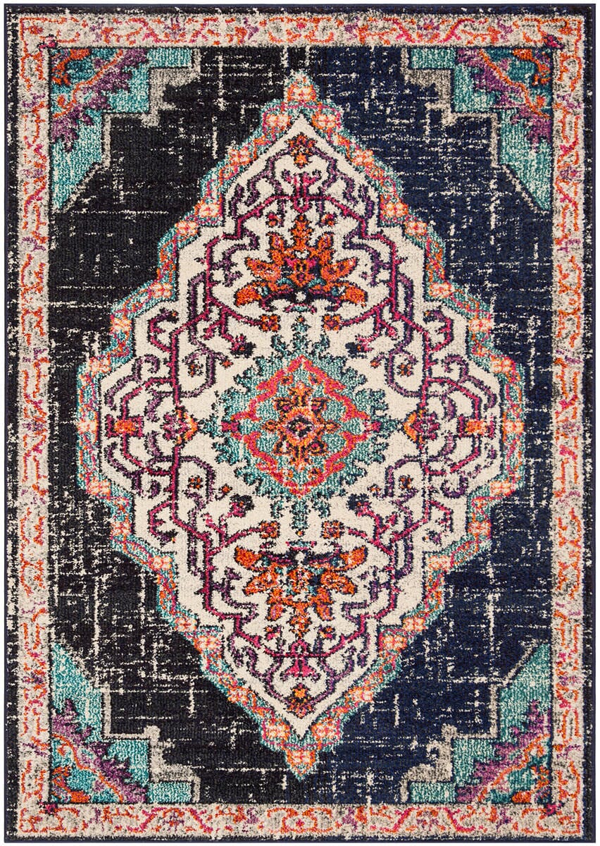 Safavieh Monaco Mnc254Z Black / Blue Rugs.