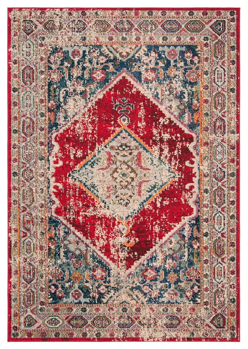 Safavieh Monaco Mnc257A Ivory / Red Rugs.